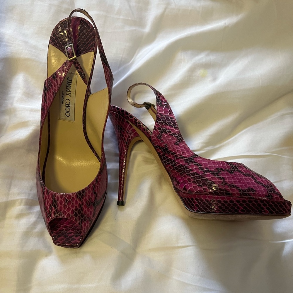 JIMMY CHOO snakeskin heels